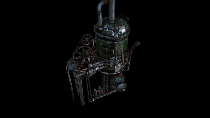 Postapocalyptic Industrial Prop 3D Model