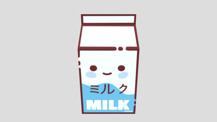 Milk 2D 3D Model