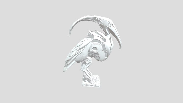 Cyberpunk Pelican 3D Asset