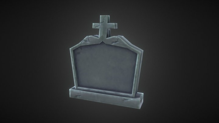 Gravestone 2 - Game Asset 3D Model