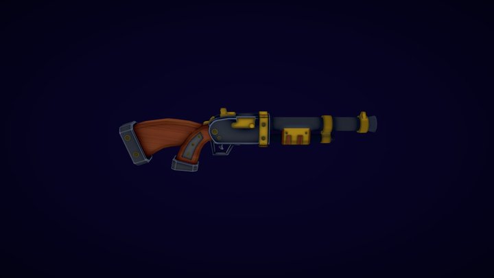 Stylized Shotgun 3D Model