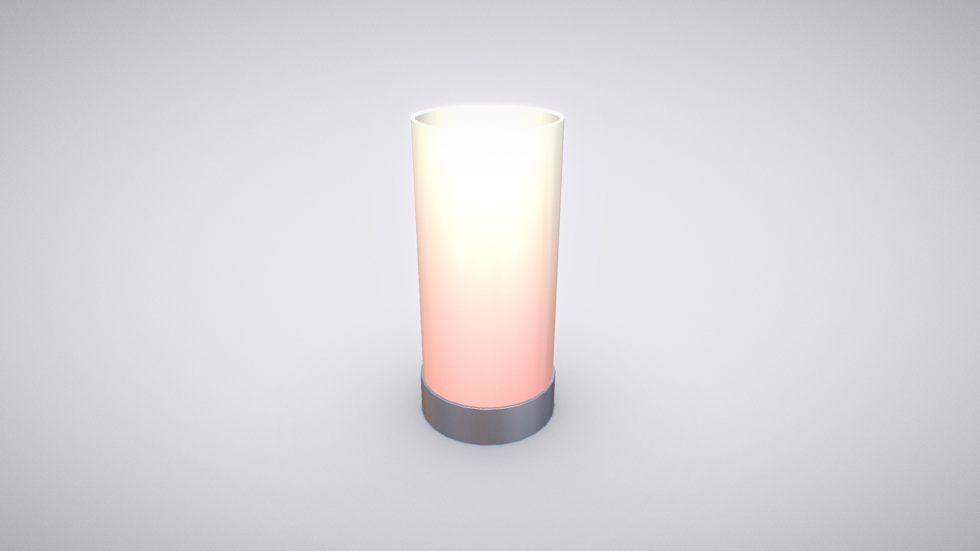 3D model Modern Minimalist Lamp - This is a 3D model of the Modern Minimalist Lamp. The 3D model is about a white vase with a pink top.