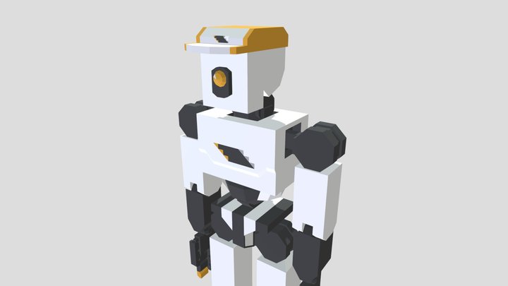 Arcane logistics delivey bot: A-db - low poly 3D Model