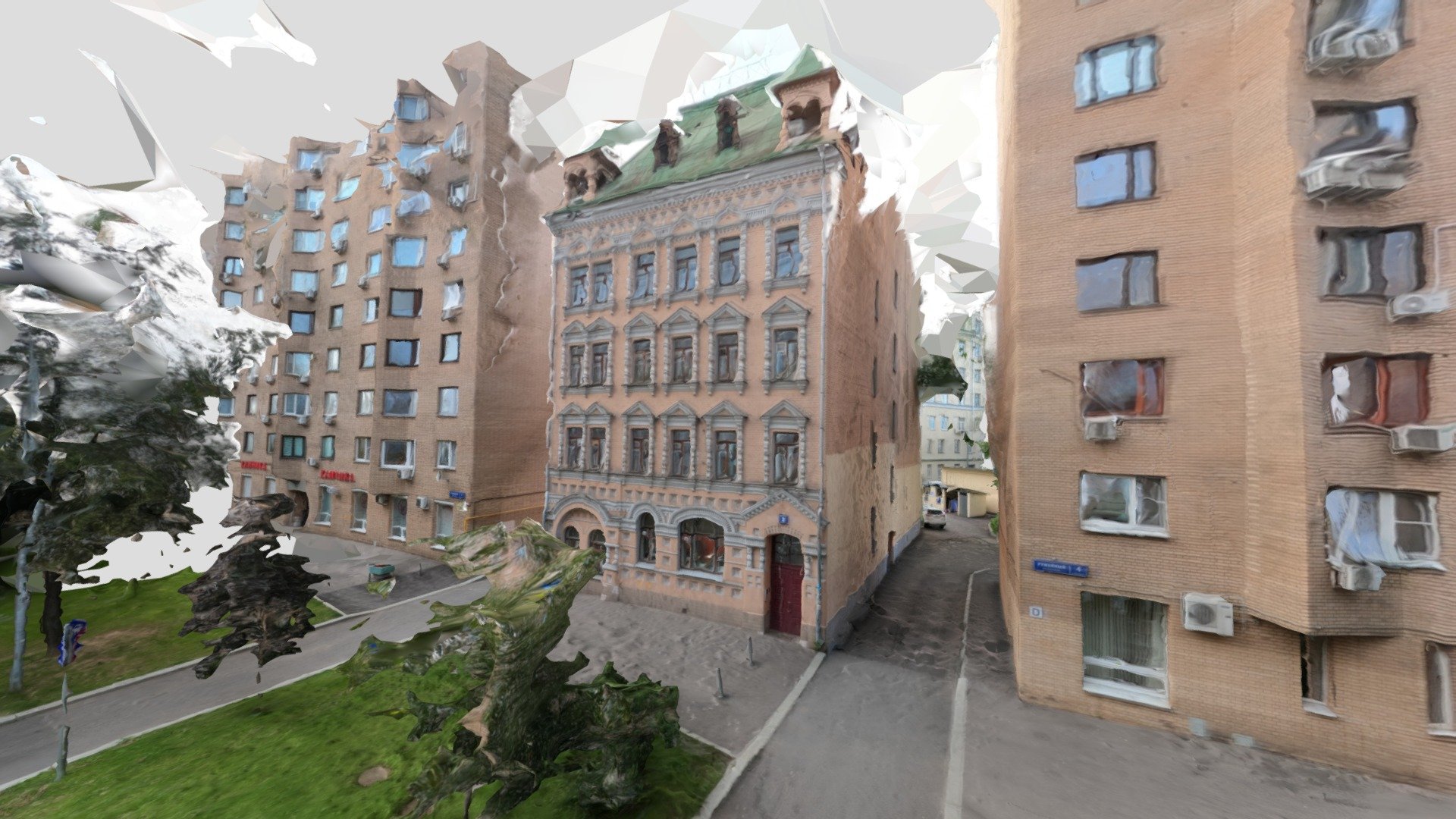 Moscow Ruzeinyi lane 2kA building — Sketchfab embed 3D viewer