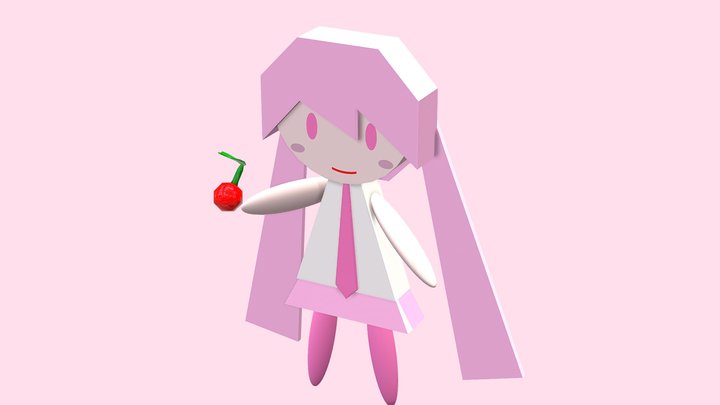 Hatsune Miku Cherry Toon 3D Model