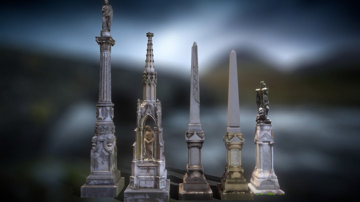 GraveStoneTowers ProsPack 3D Model