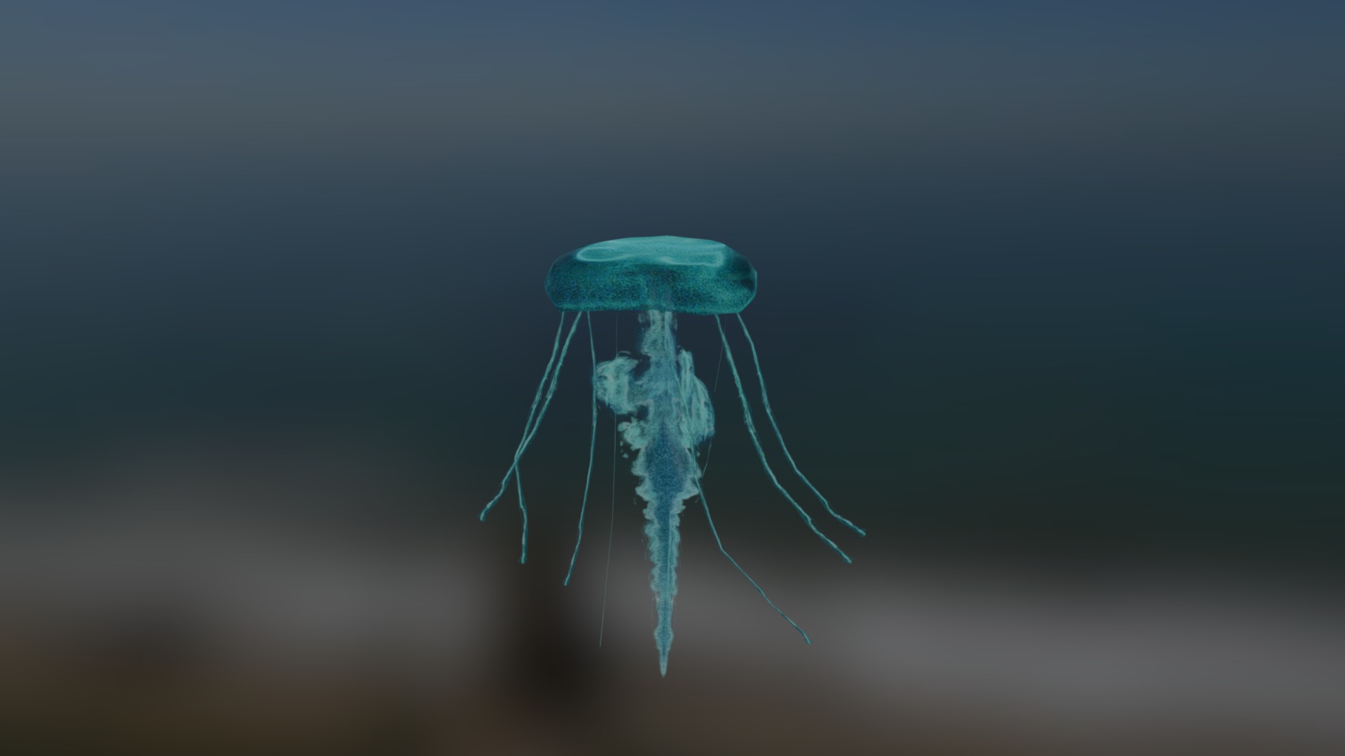 3D model Jellyfish - This is a 3D model of the Jellyfish. The 3D model is about a jellyfish in the water.