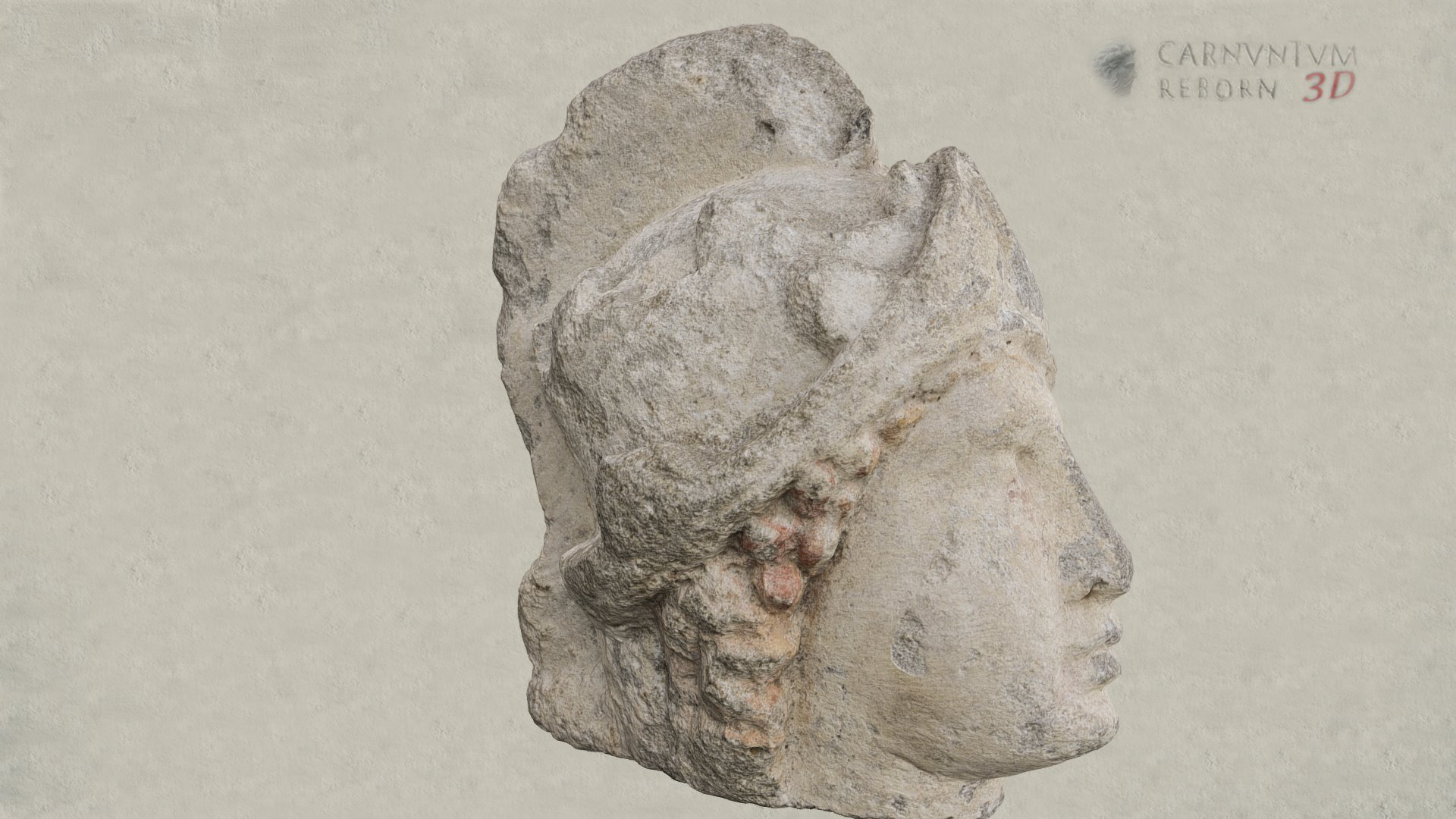 Kopf der Minerva — Sketchfab embed 3D viewer
