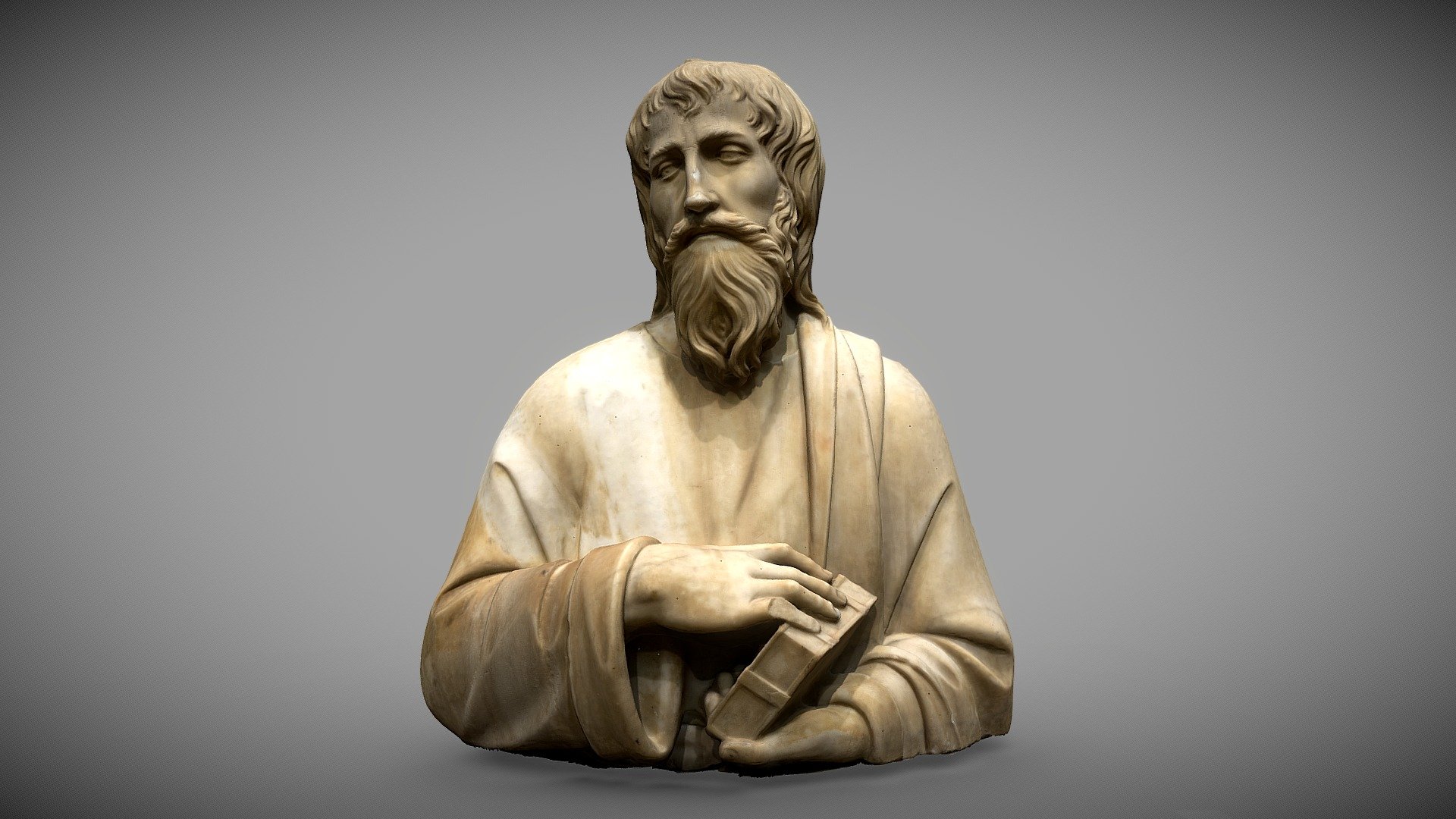 A saint with a book - Buy Royalty Free 3D model by Geoffrey Marchal ...