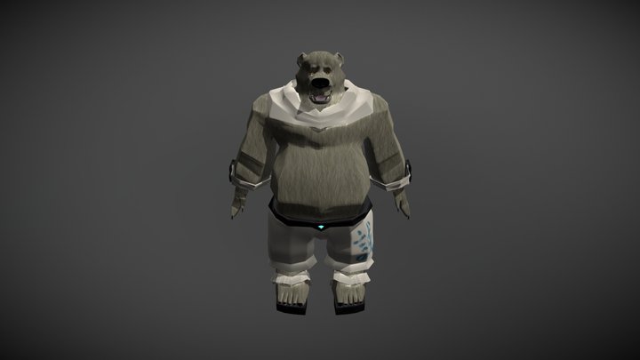 Space Bear Low 3D Model