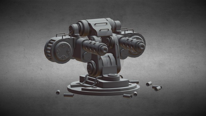 Modelado Torreta 3D Model