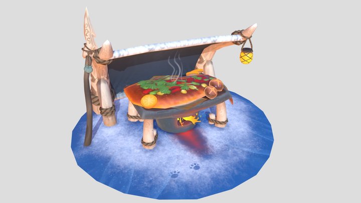 Tuskarr Grilled Fish 3D Model