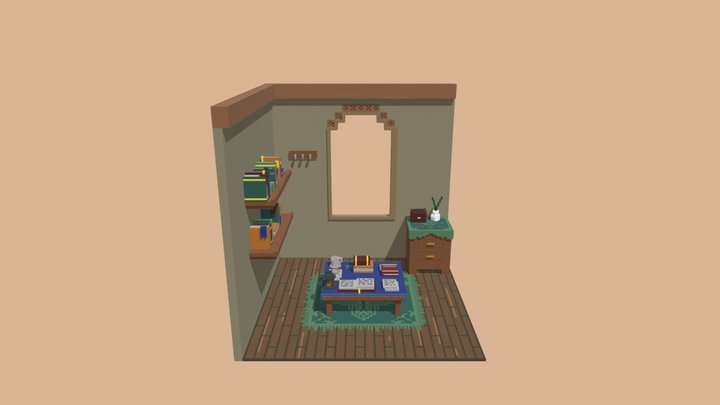 Study Room 3D Model
