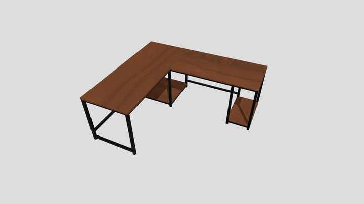 L Shaped Desk 3D Model