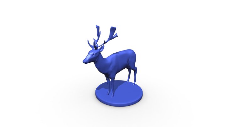 Wild Animal Swamp Deer 3D Model