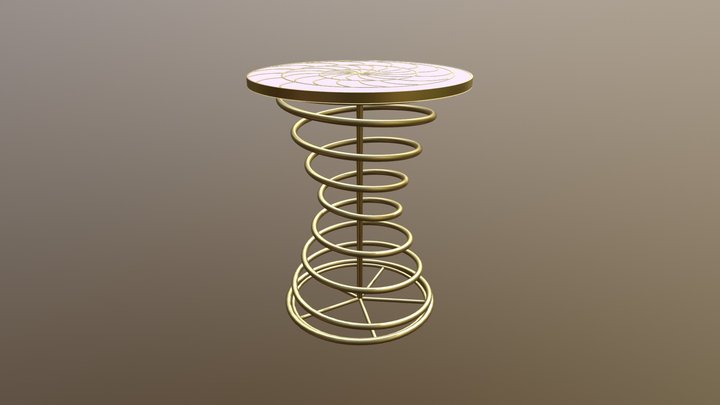 Spiral table with column / s 3D Model