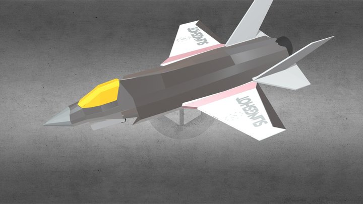 F35 Jet Low Poly 3D Model