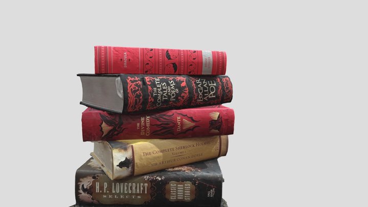 Photogrammetry - Stack of Classic Literature 3D Model