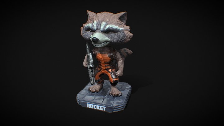Rocket bobblehead - Guardians Of The Galaxy 3D Model