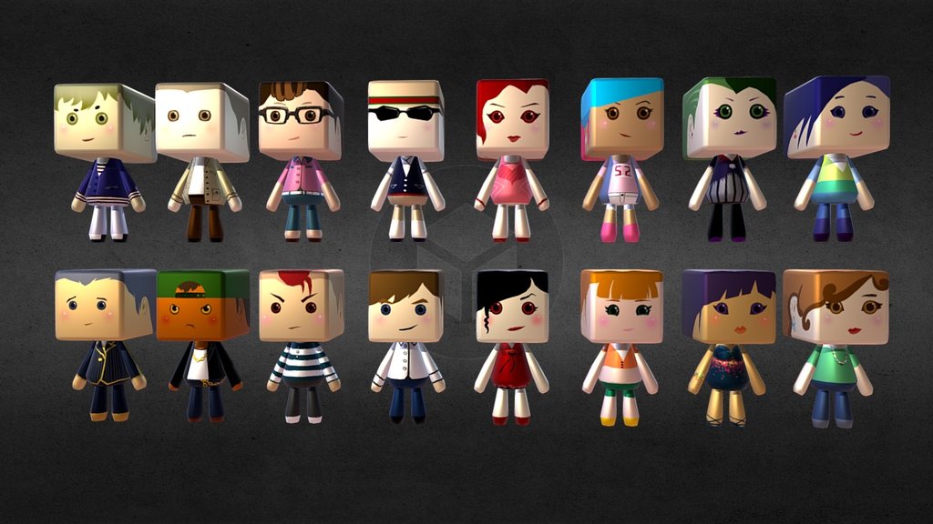 Rapid Game Prototype_Slappy Beer Characters - 3D model by gin.manson ...