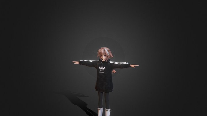 Astolfo in a Hoodie 3D Model