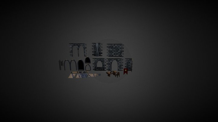 Modular Dungeon Set 3D Model