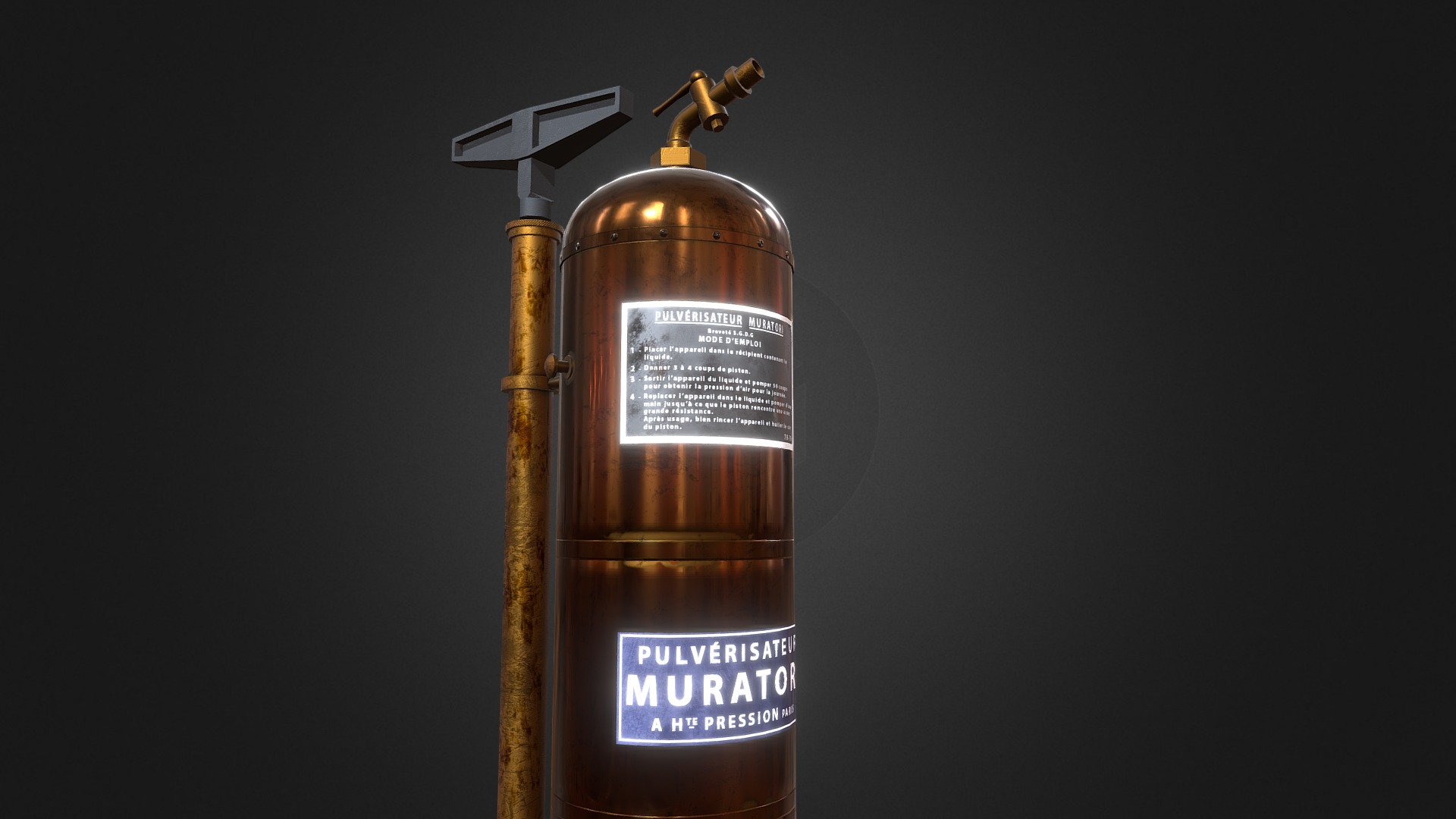 3D model Muratori Sprayer - This is a 3D model of the Muratori Sprayer. The 3D model is about a bottle of alcohol.