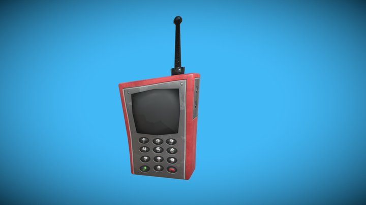 hand painted old phone