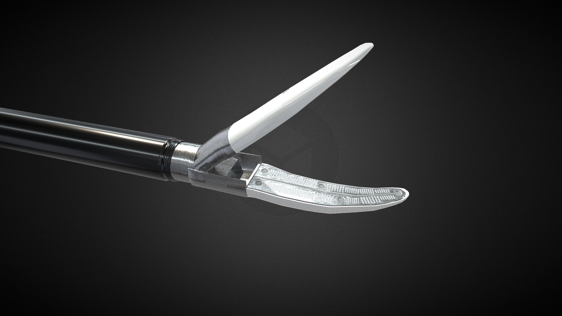 3D model Pince_3 - This is a 3D model of the Pince_3. The 3D model is about a sword with a long handle.