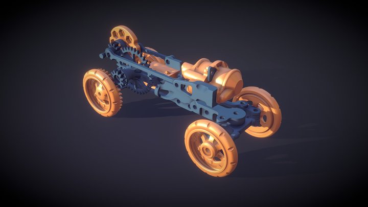 3d Printable Pneumatic-Engined Toy Car