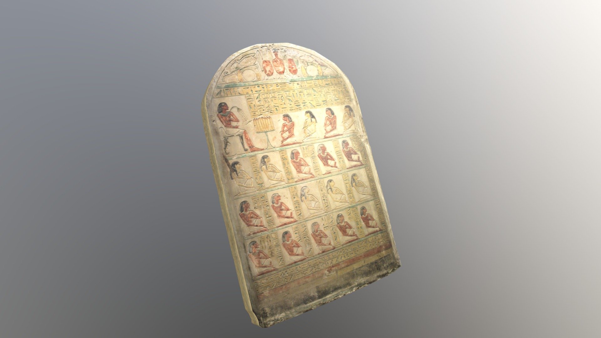 02 Stela of Horhernakht, chief scribe - Download Free 3D model by ...