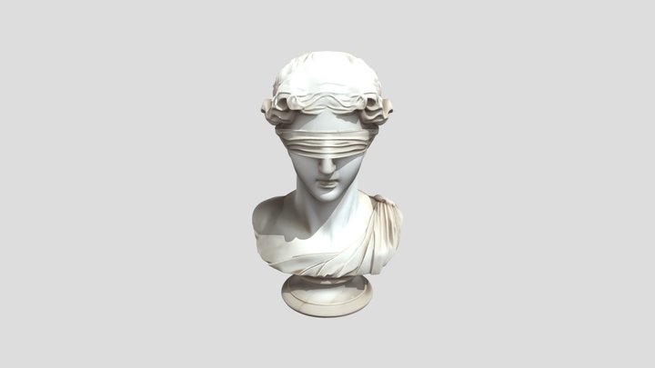 Classical marble bust sculpture 3D Model