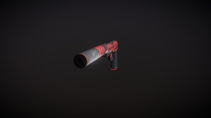 USP-S PENTAGON CAMO 3D Model