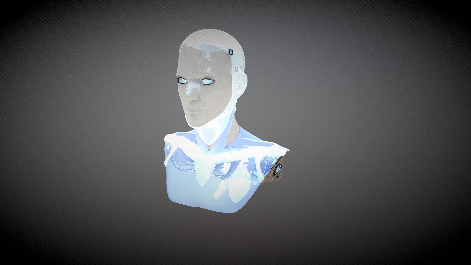 Robot with Blue Heart Beat