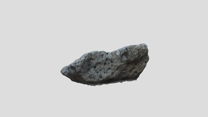 Crater rock black 3D Model