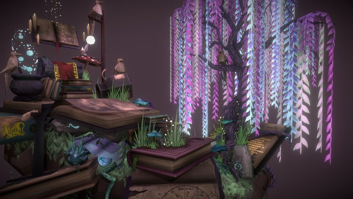 Book Island 3D Model