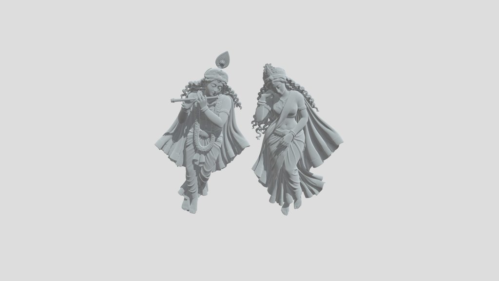 Radha and Krishna in Gold