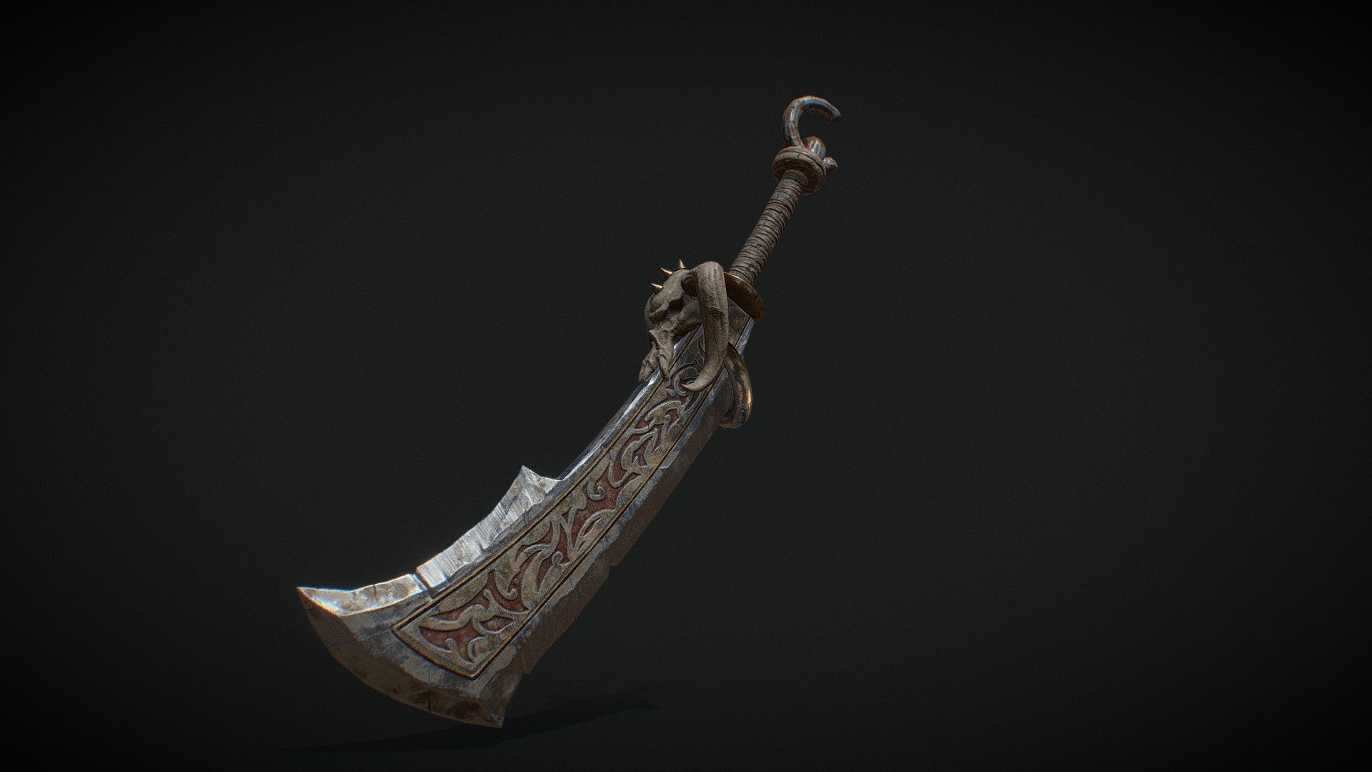 Orcish, blade masters sword 3D model by [2d34b26] Sketchfab