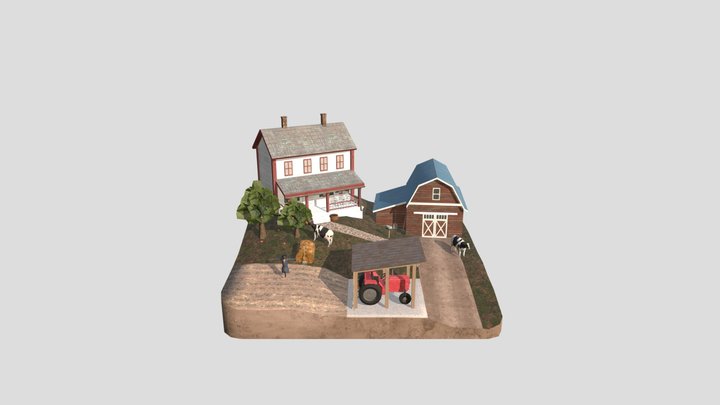 DAE Diorama retake – Small farm 3D Model