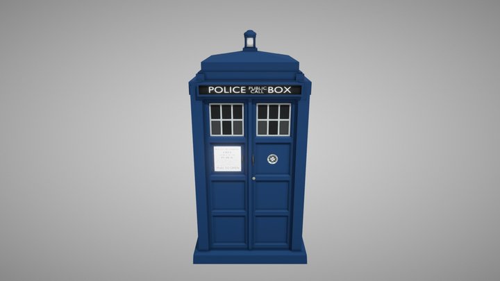 Tardis 12th Doctor - Low Poly 3D Model