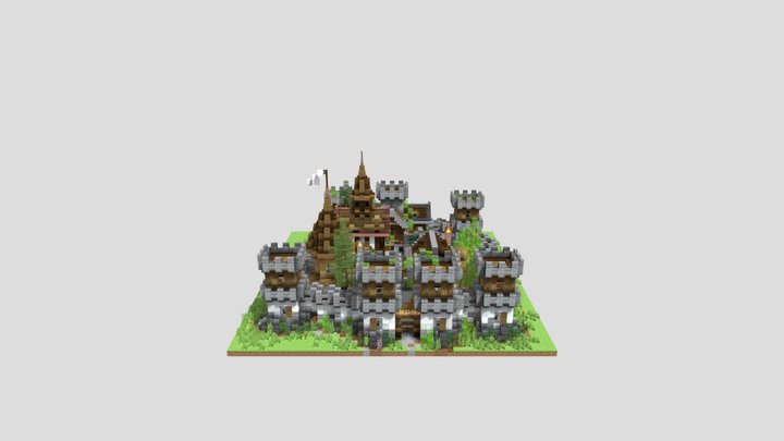 The Village - Minecraft 1_14 3D Model