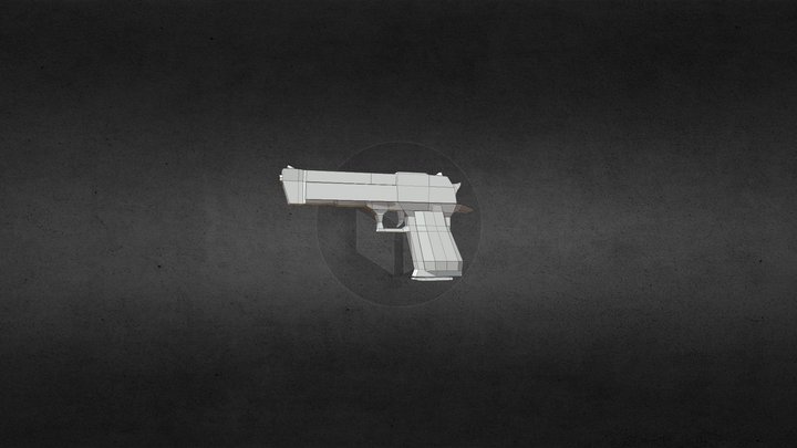 Low Poly Desert Eagle 3D Model