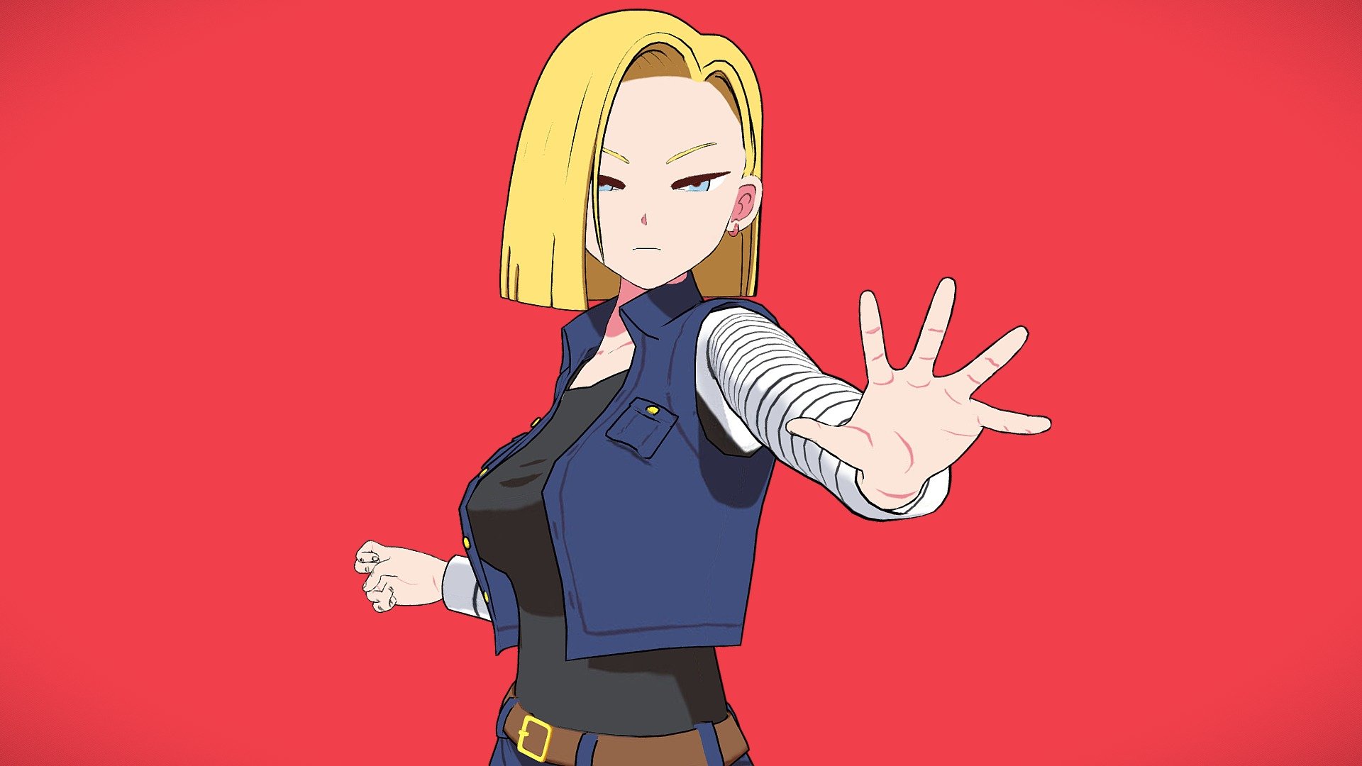 Android 18 - 3D model by LessaB3D (@lessaB3D) [2d39070]