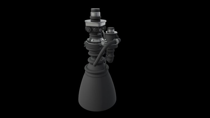 SpaceX Starship Raptor 3 engine 3D Model