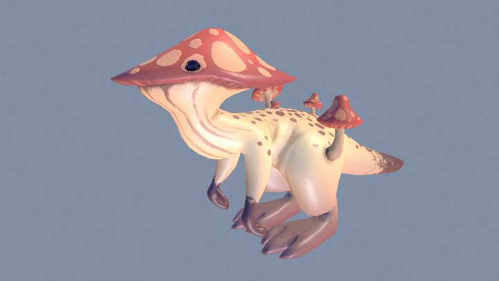 Mushroom Creature 3D Model