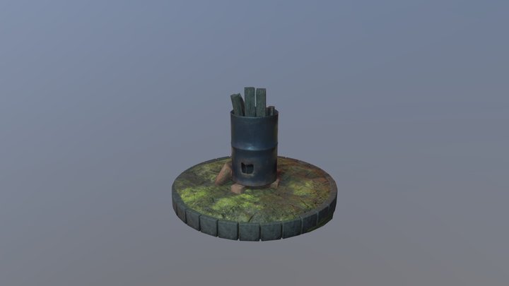 Burn Barrel 3D Model