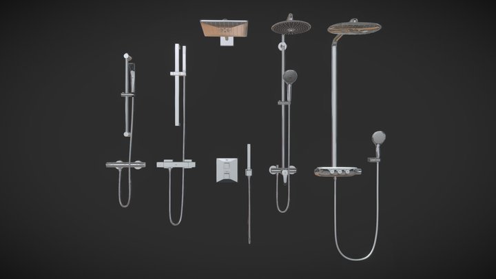 Shower systems GROHE set 98 3D Model