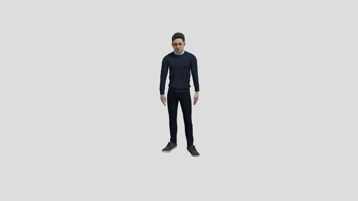 Head Nod Yes 3D Model