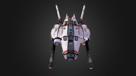Enemy Frigate from End Space VR 3D Model
