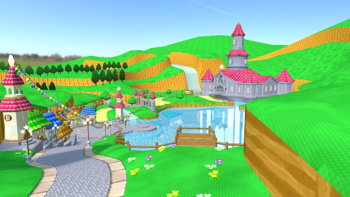 Mushroom Kingdom - Super Mario Galaxy 3D Model